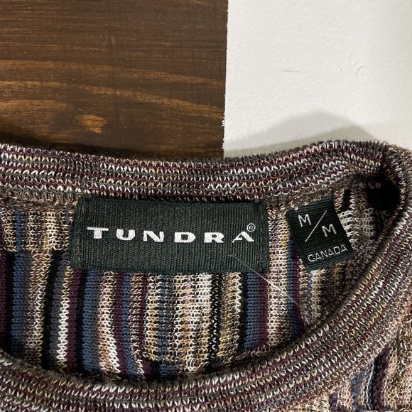 Vintage Tundra Coogi Style 3D Knit Sweater Men's Size Medium 90s - Picture 5 of 6